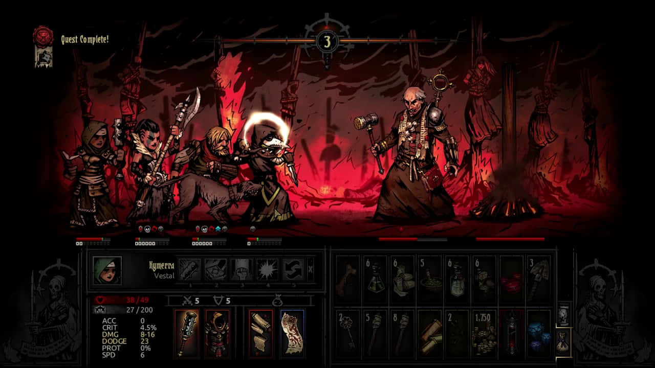 Darkest Dungeon Battle Scene Background