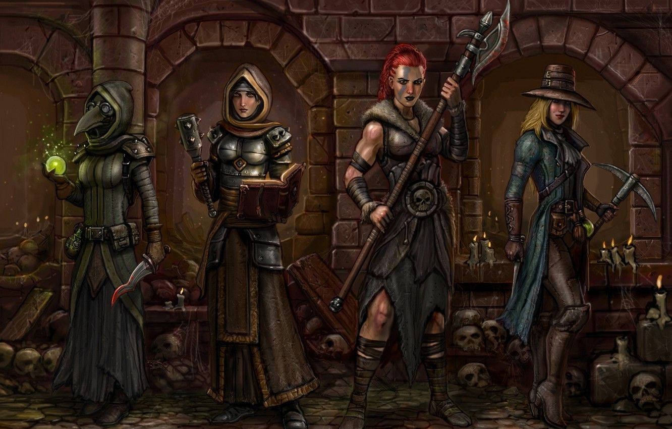 Darkest Dungeon Female Heroes Background
