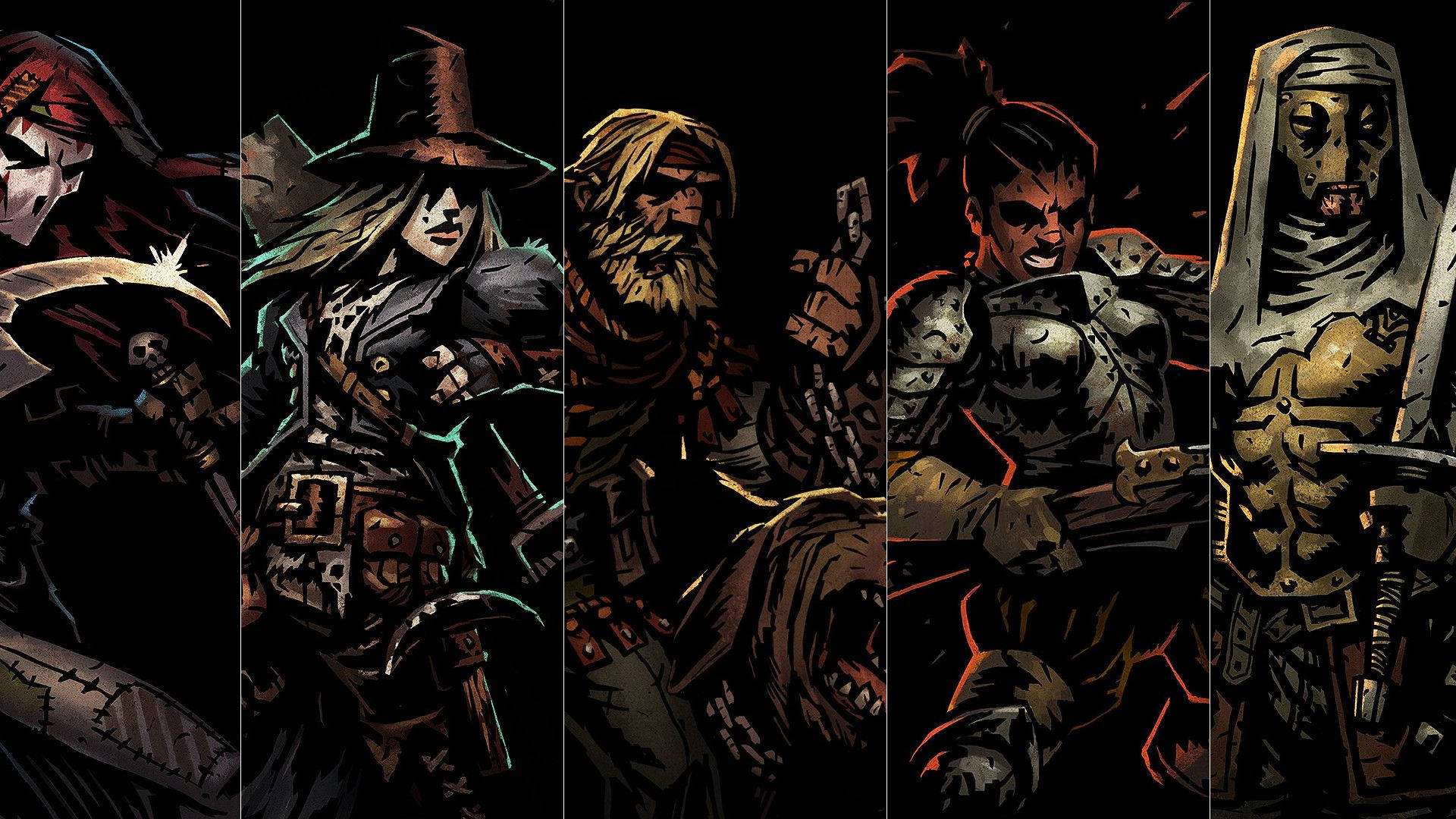 Darkest Dungeon Heroes Collage Background
