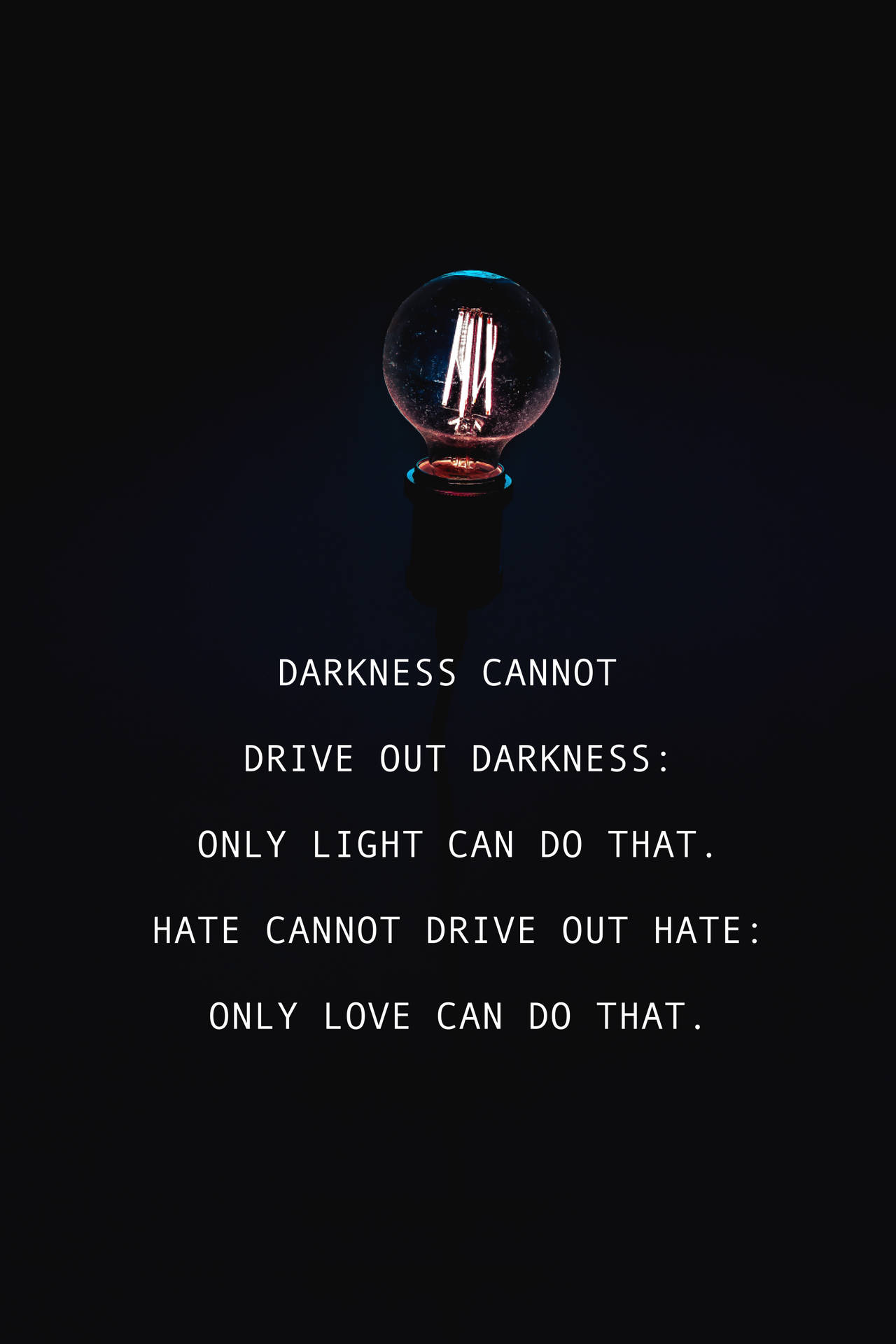 Darkness Inspirational Quote Background