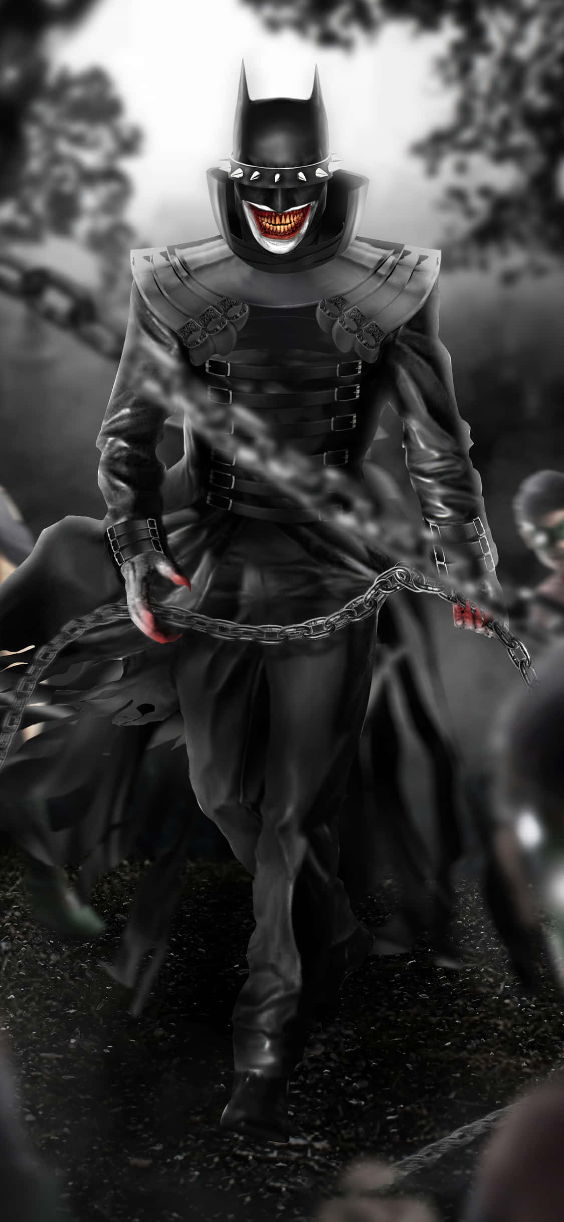 Darkness Looms As The Batman Who Laughs Plans His Sinister Schemes. Background