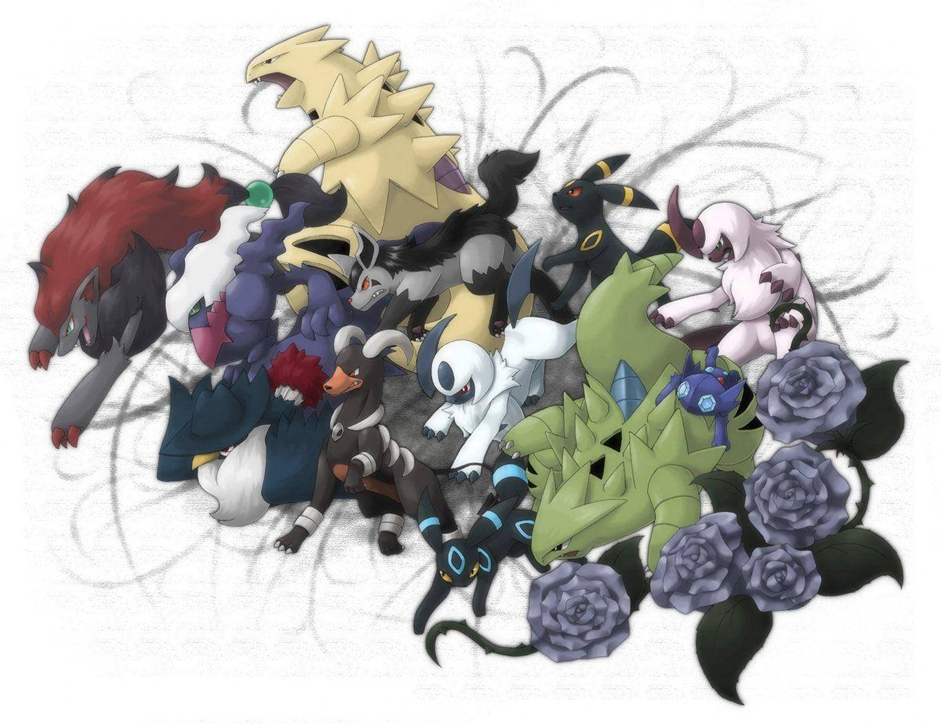 Darkrai And Pokemon Friends Background