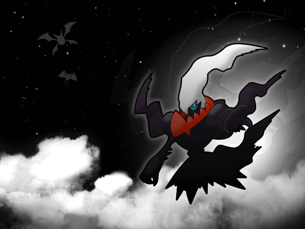 Darkrai At Night Sky Background