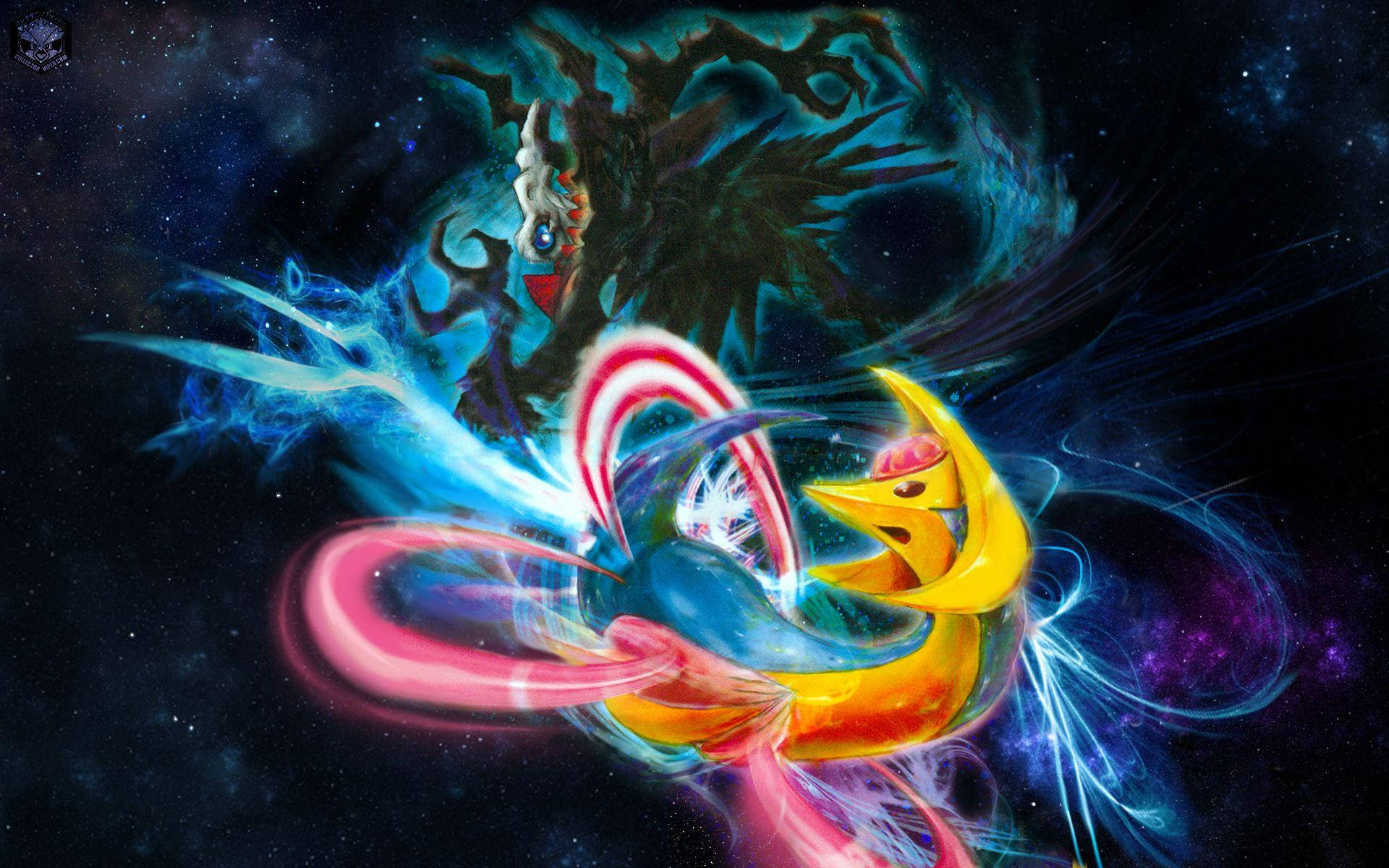 Darkrai In Galaxy Background