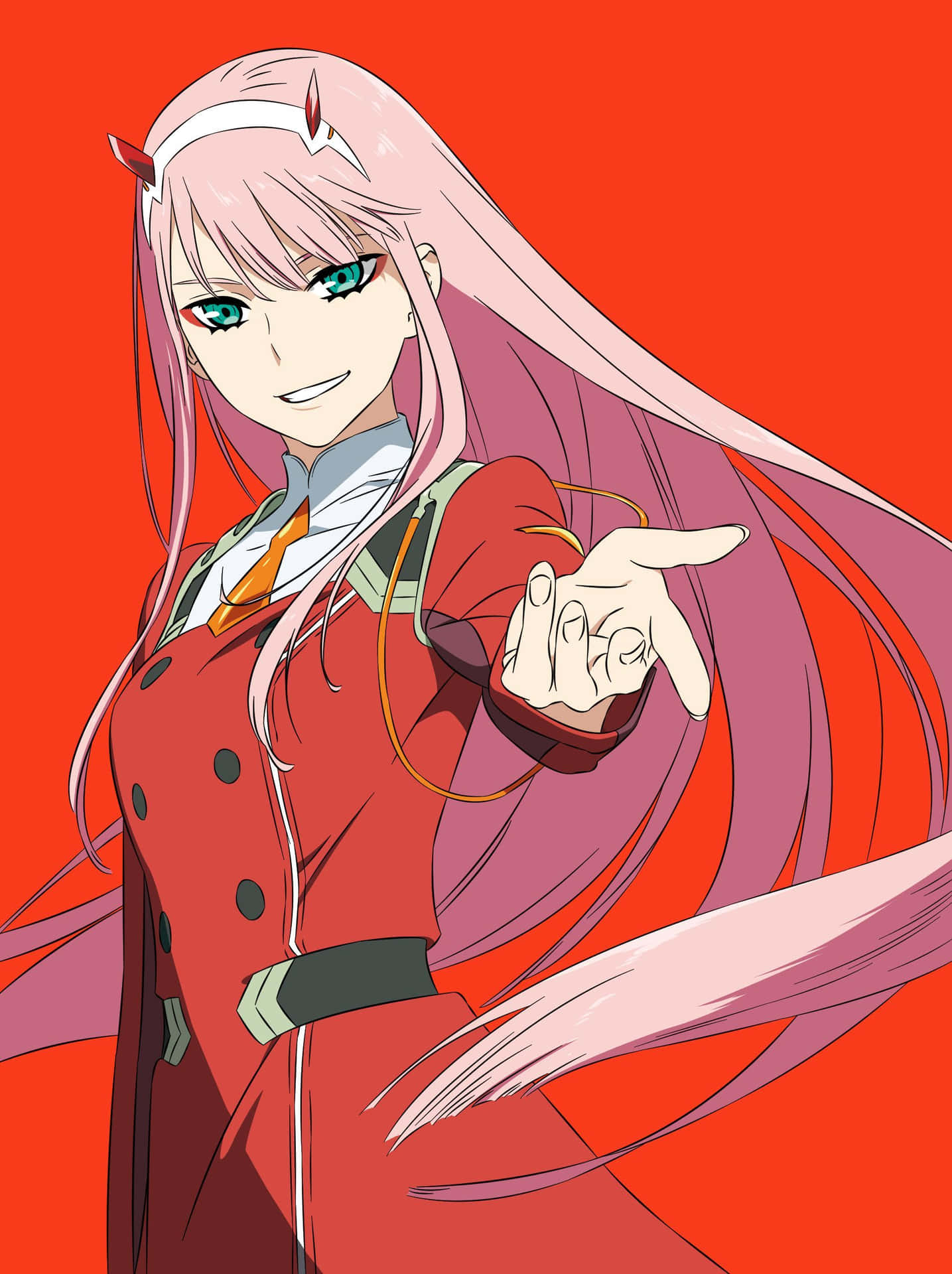 Darling In The Franxx Phone: Bringing Together Power And Technology Background