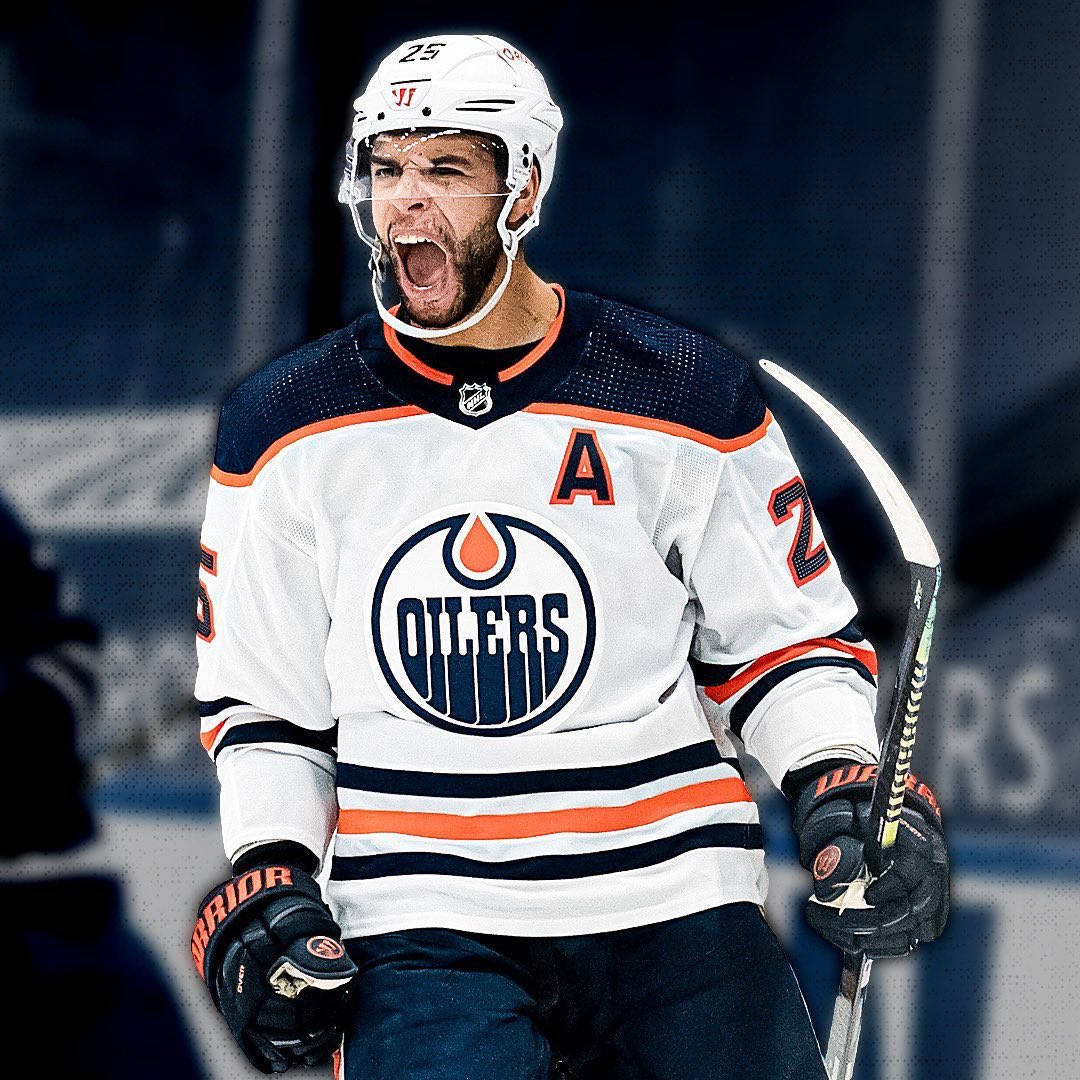 Darnell Nurse Of Edmonton Oilers Against Calgary Flames 2022 Background