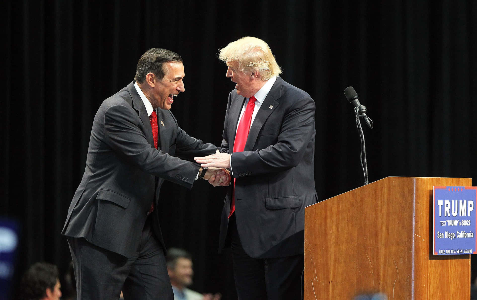 Darrell Issa And Donald Trump Shaking Hands