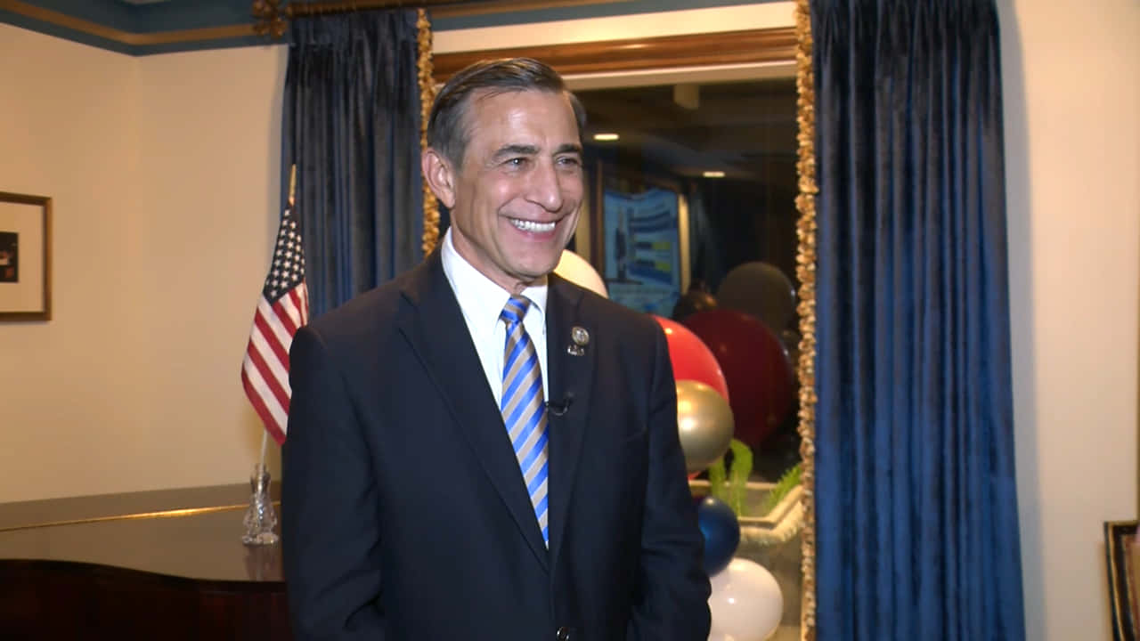 Darrell Issa In A Business Suit Giving A Speech