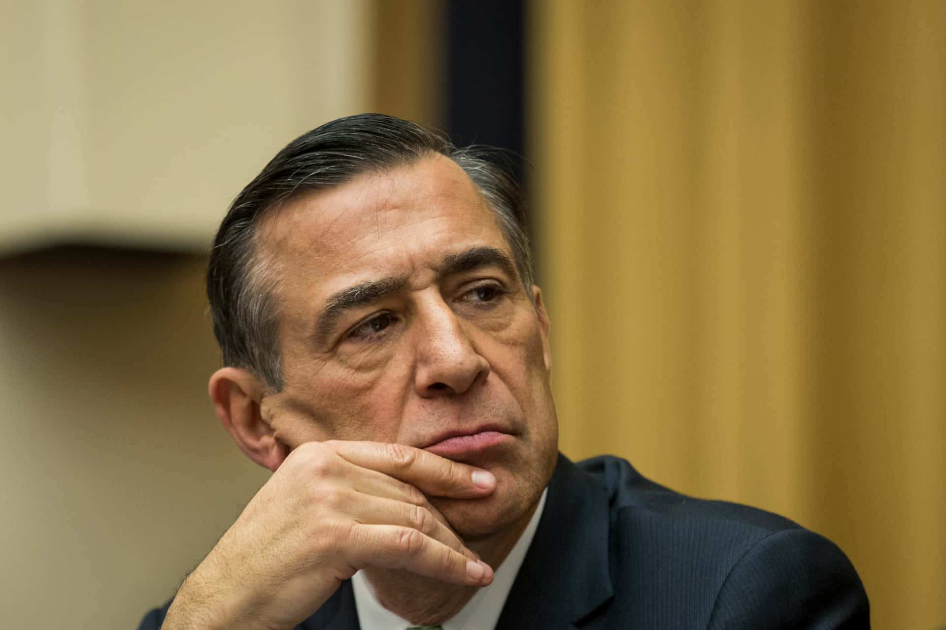 Darrell Issa With Hand On Chin
