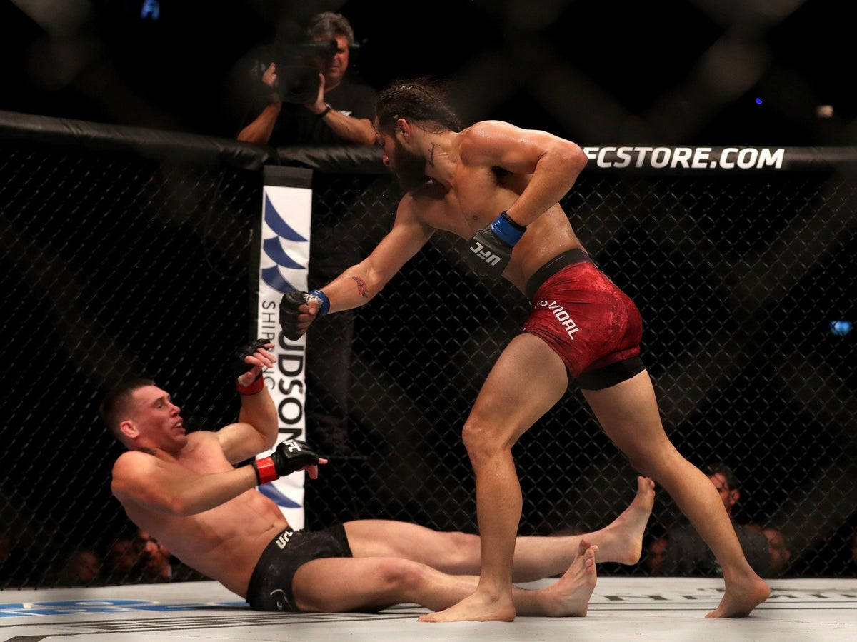 Darren Till Falling From Punch Background