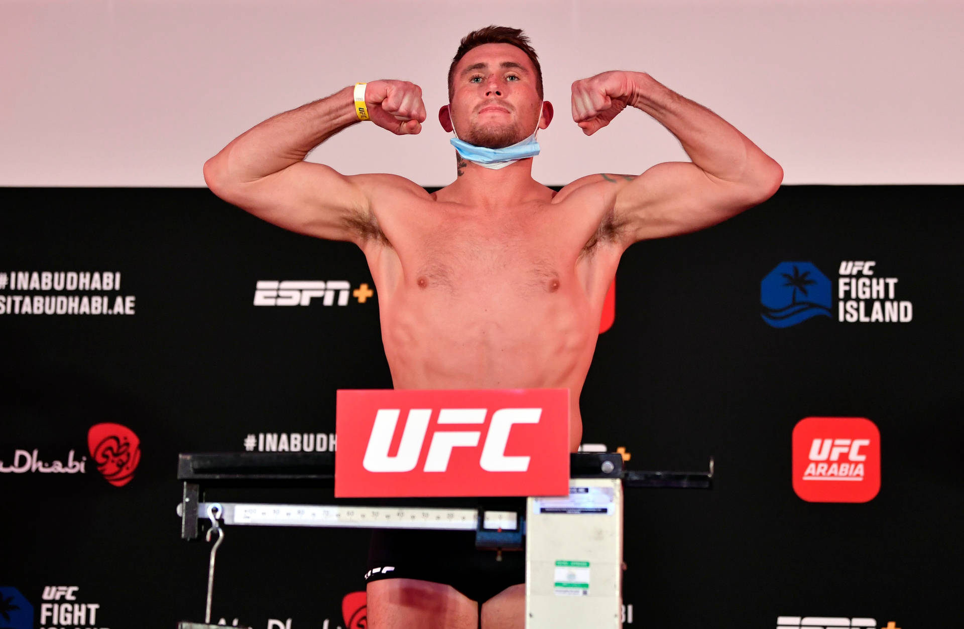 Darren Till With Face Mask Background