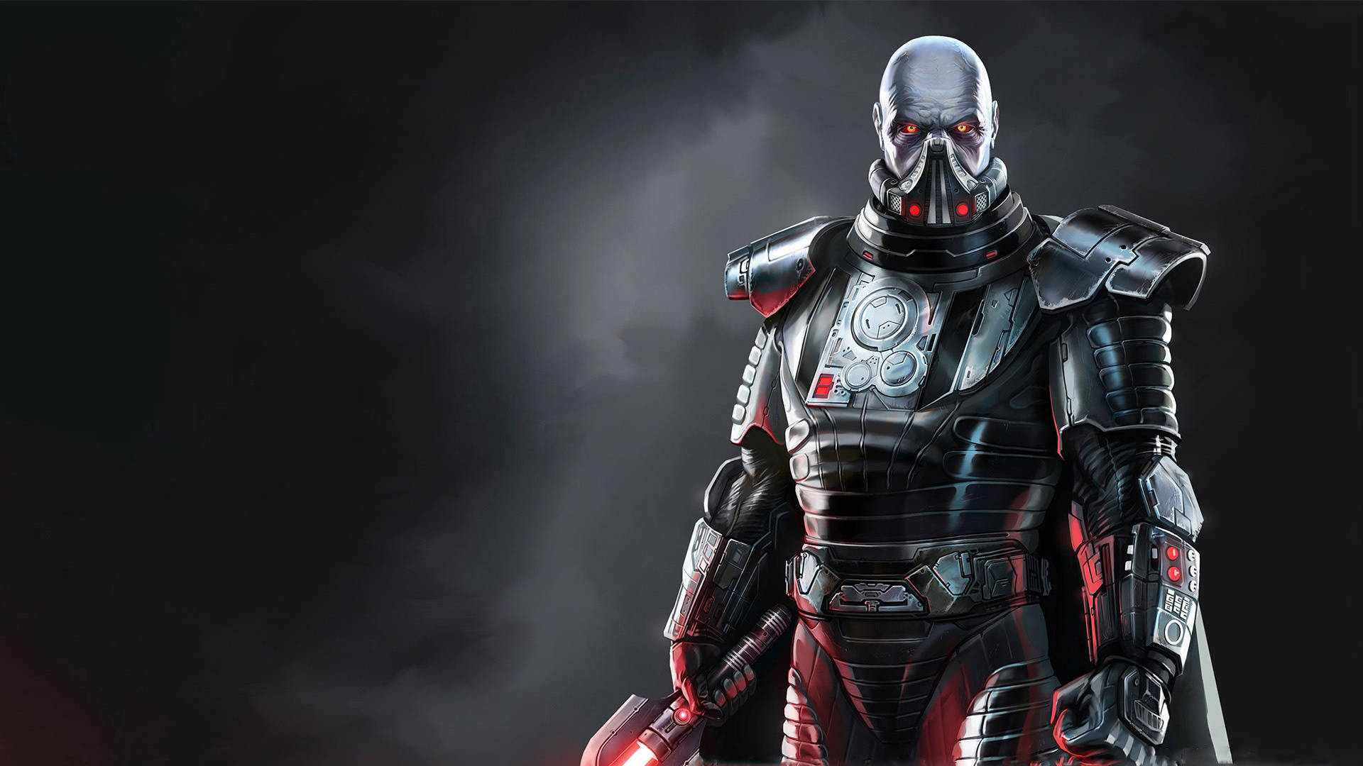 Darth Malgus Stands Atop An Ancient Tower On The World Of Rakata Prime In Star Wars: The Old Republic. Background