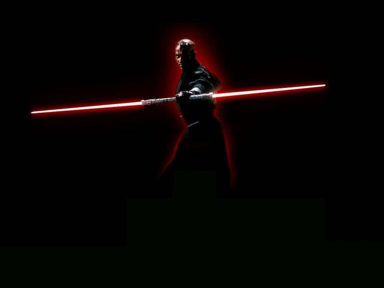 Darth Maul With His Red Lightsaber Background
