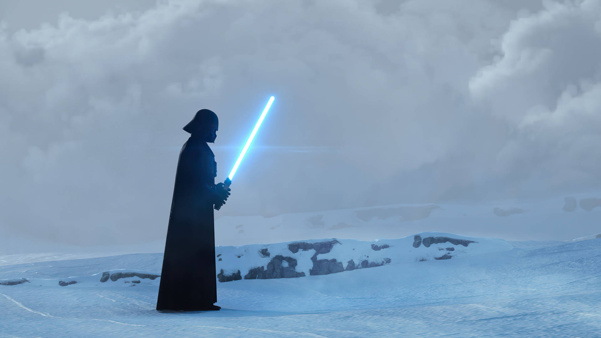 Darth Vader 4k Blue Lightsaber Background