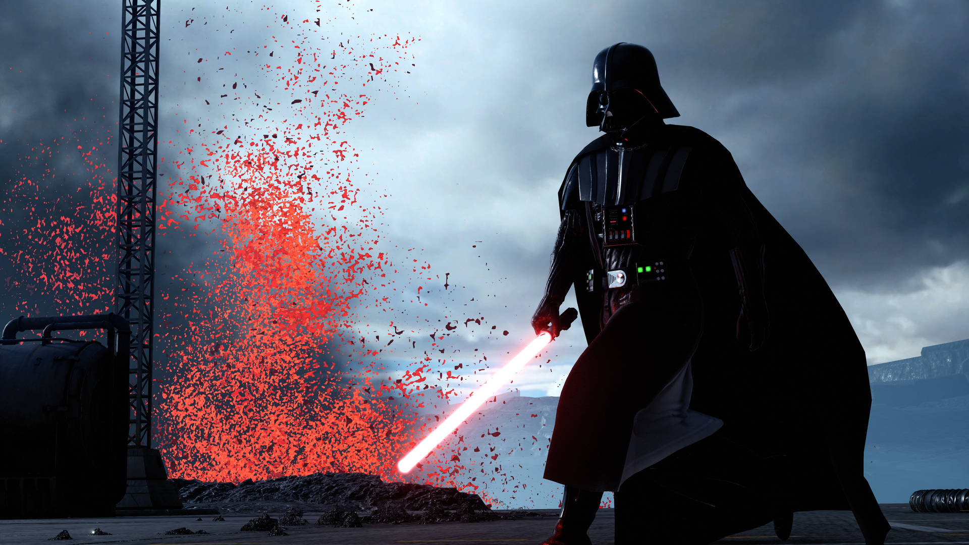 Darth Vader 4k Molten Lava Background Background