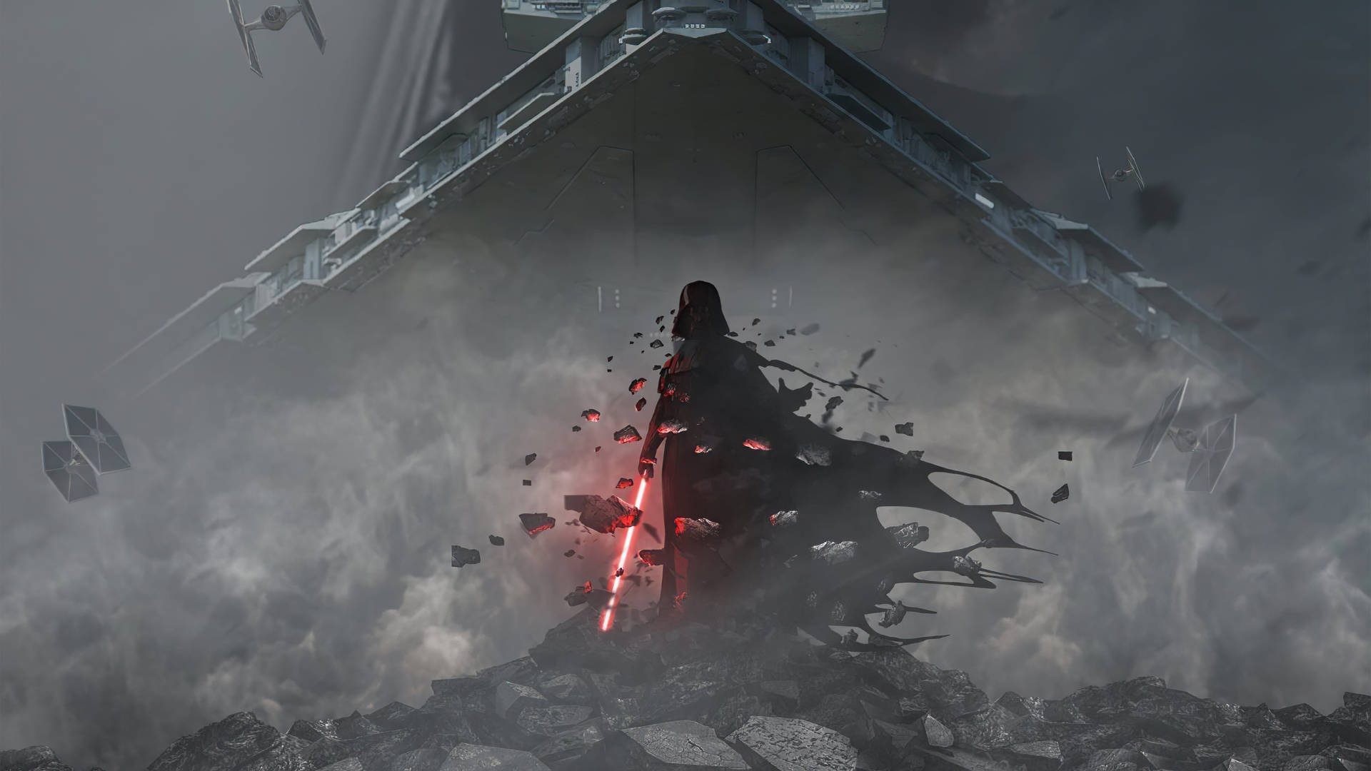 Darth Vader 4k Star Destroyer Background