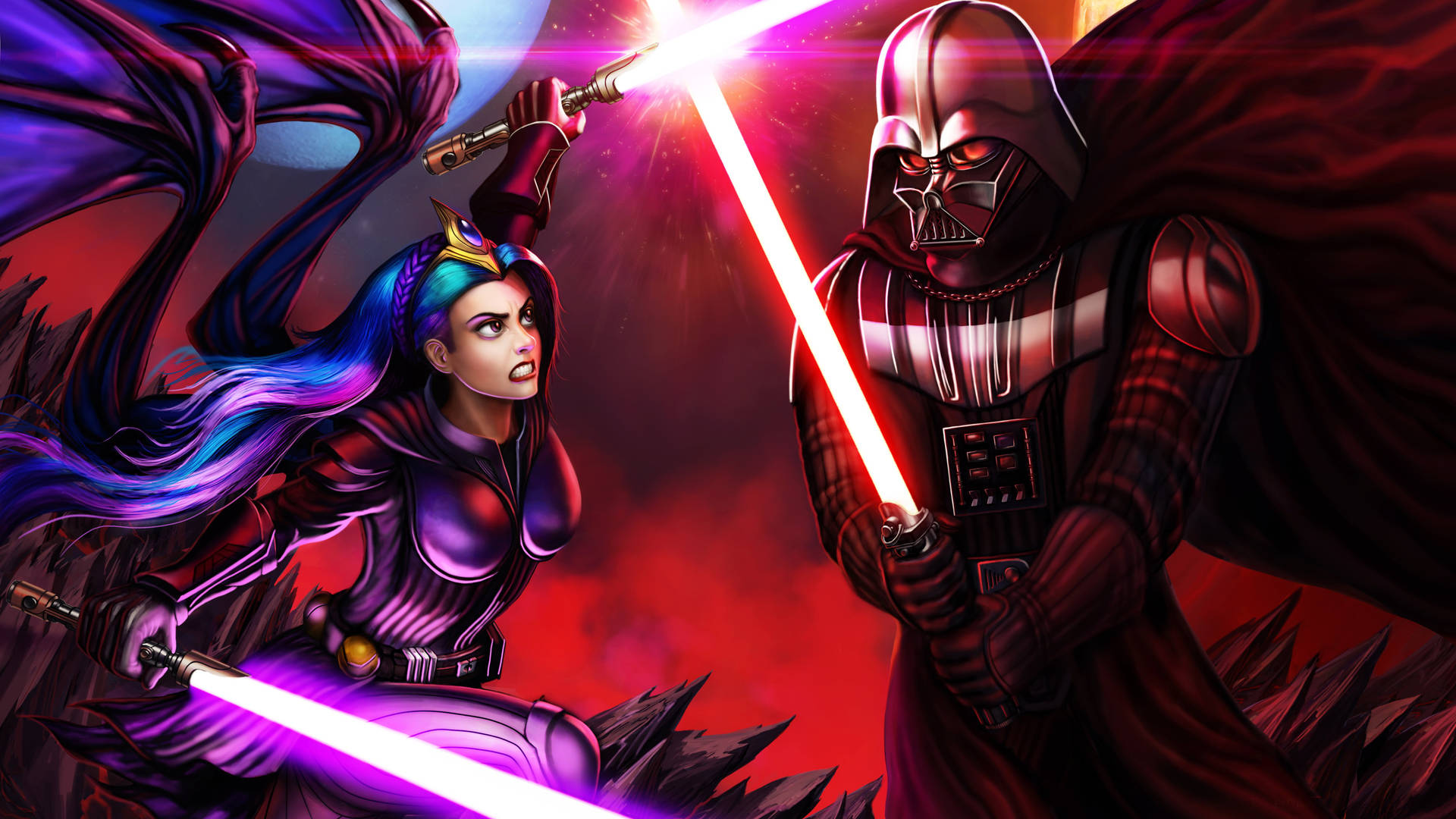Darth Vader 4k Versus Jedi Background