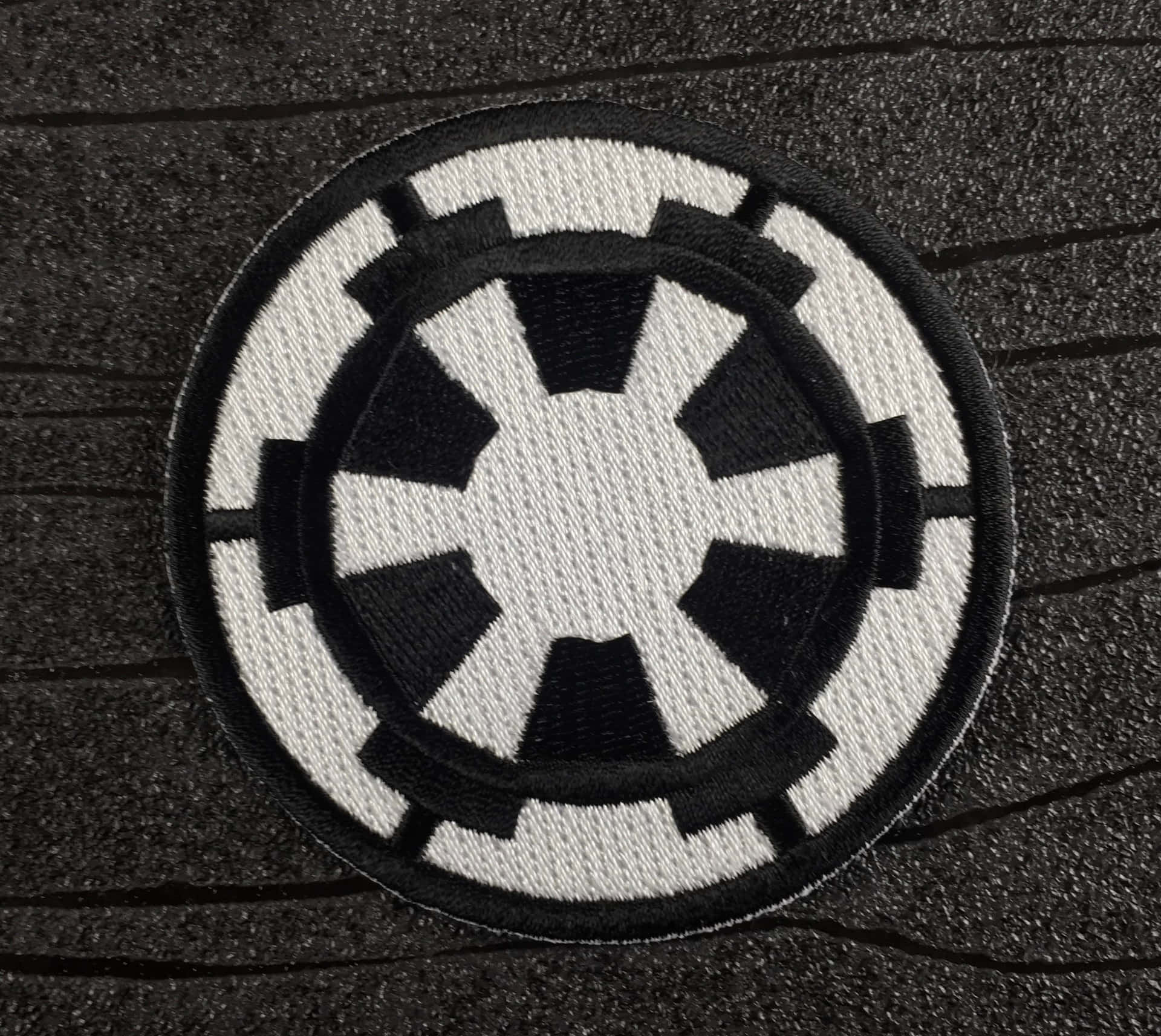 Darth Vader Helmet With Star Wars Empire Logo Background