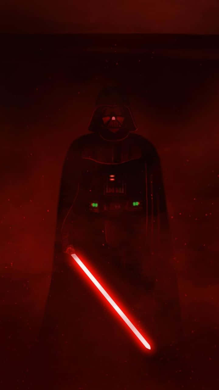 Darth Vader Is Ready To Take Over The World With His Powerful Iphone. Background