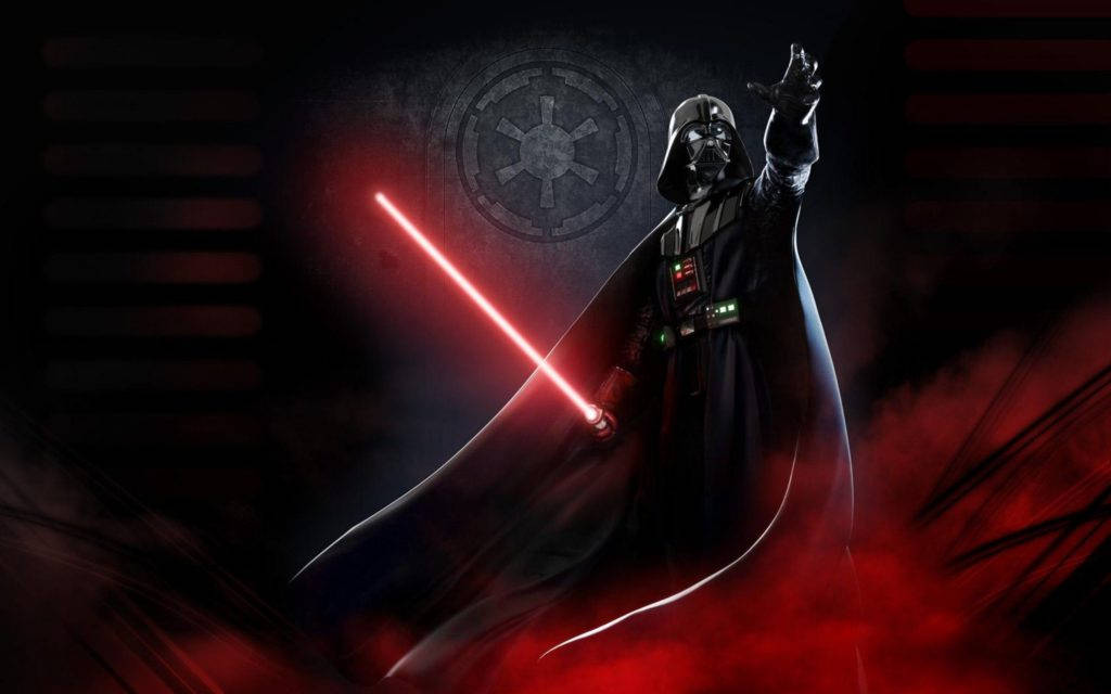 Darth Vader Star Wars Red Lightsaber Background