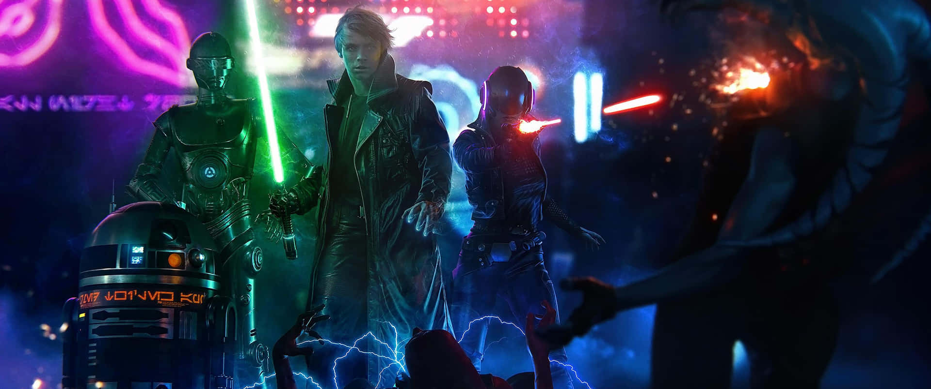 Darth Vader Stares With Intensity And Determination Background
