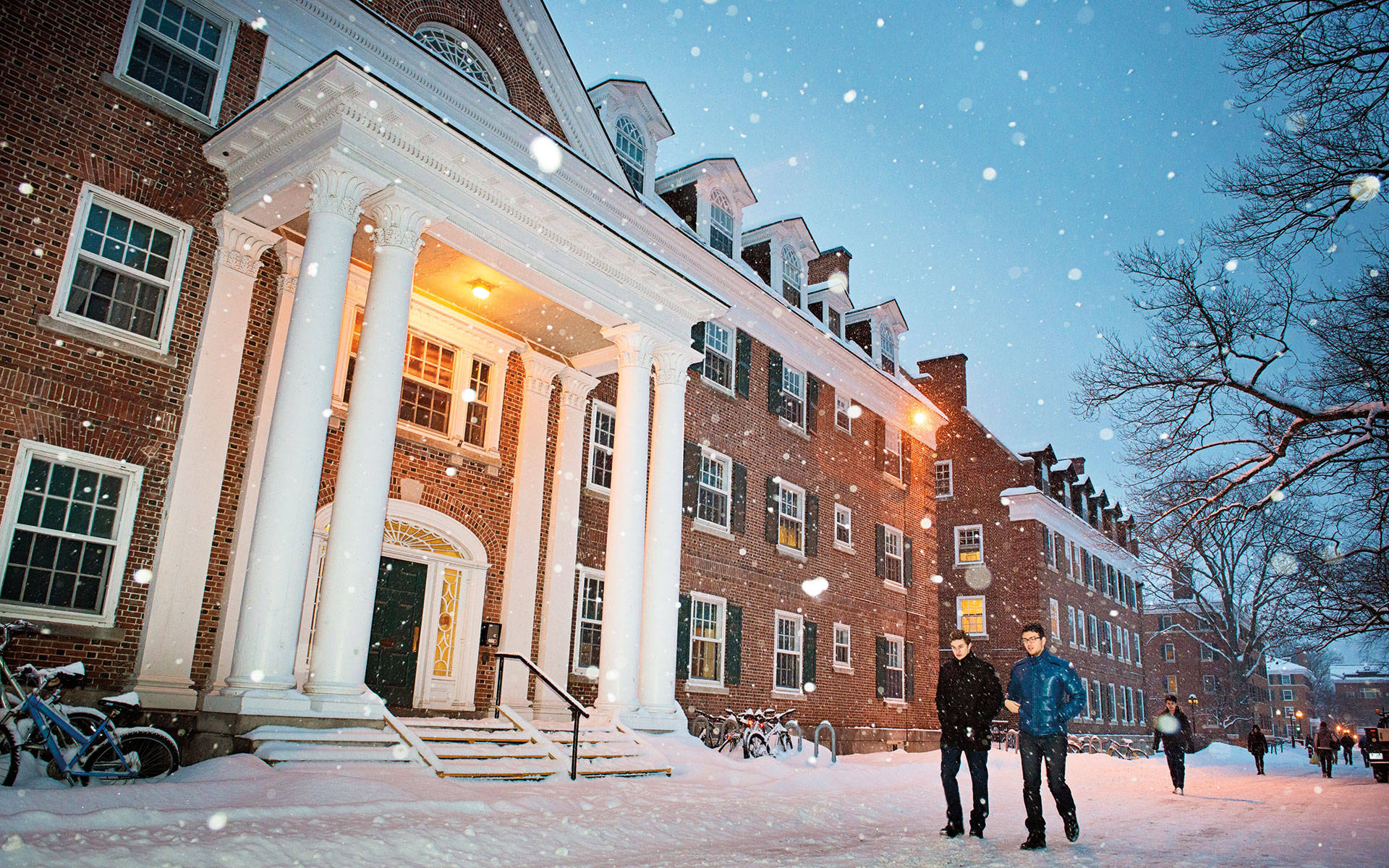 Dartmouth College Building Winter Background