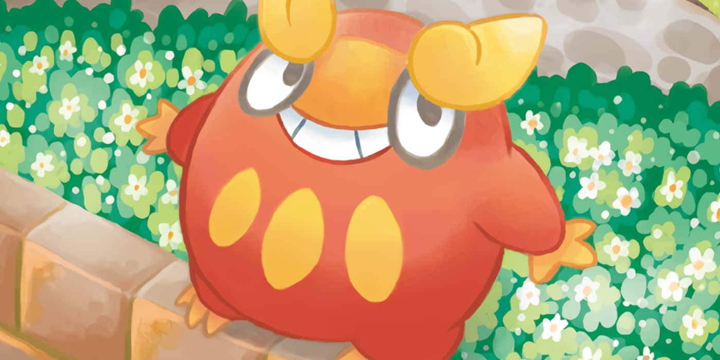Darumaka Pokemonin Floral Background Background