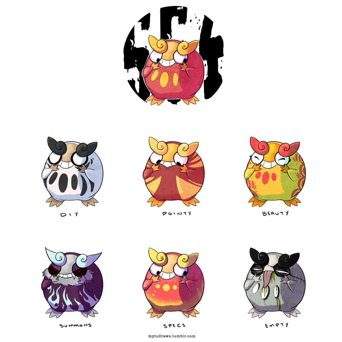 Darumaka Variations Art Background