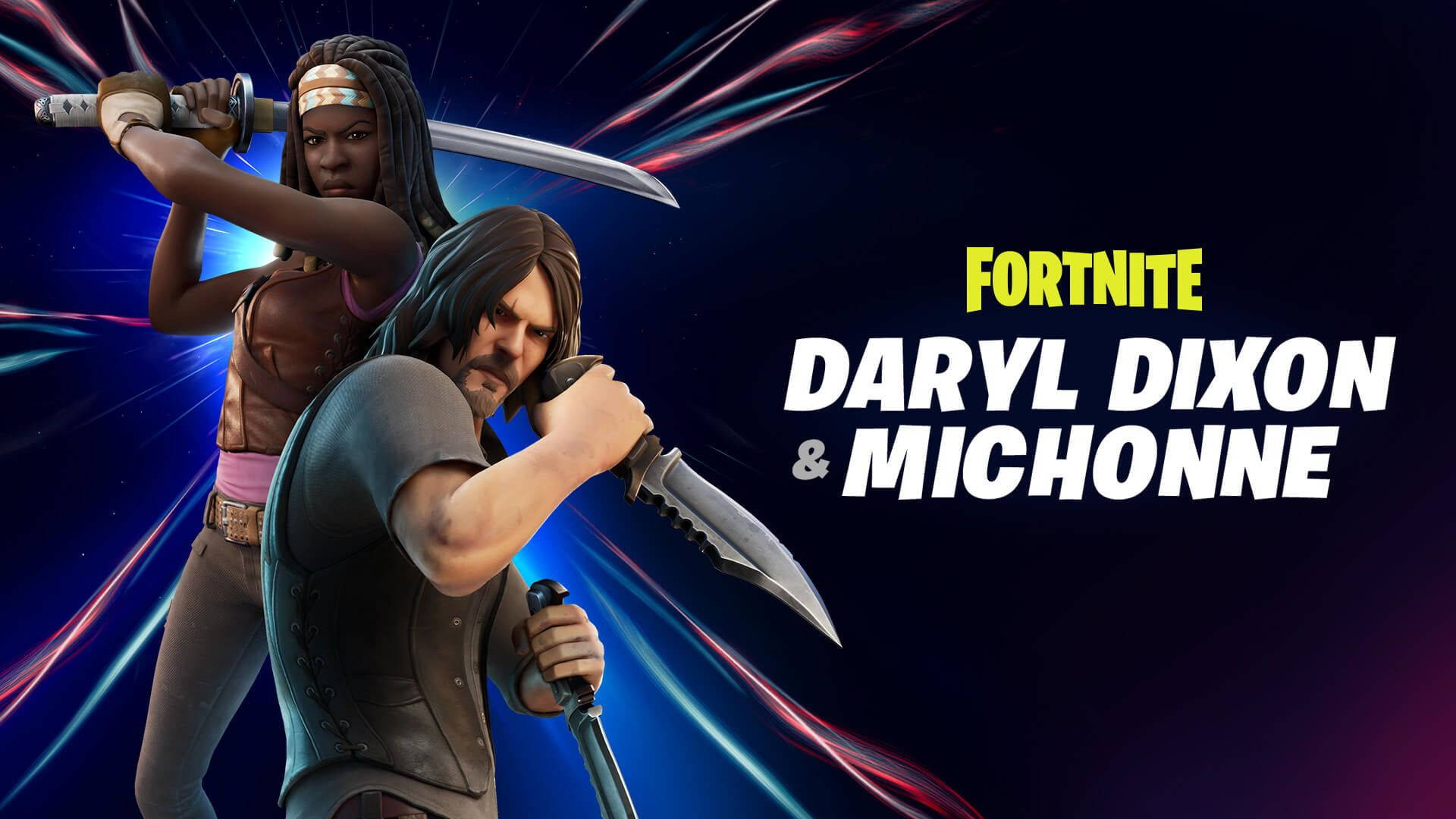 Daryl Dixon And Michonne Fortnite Skins Background