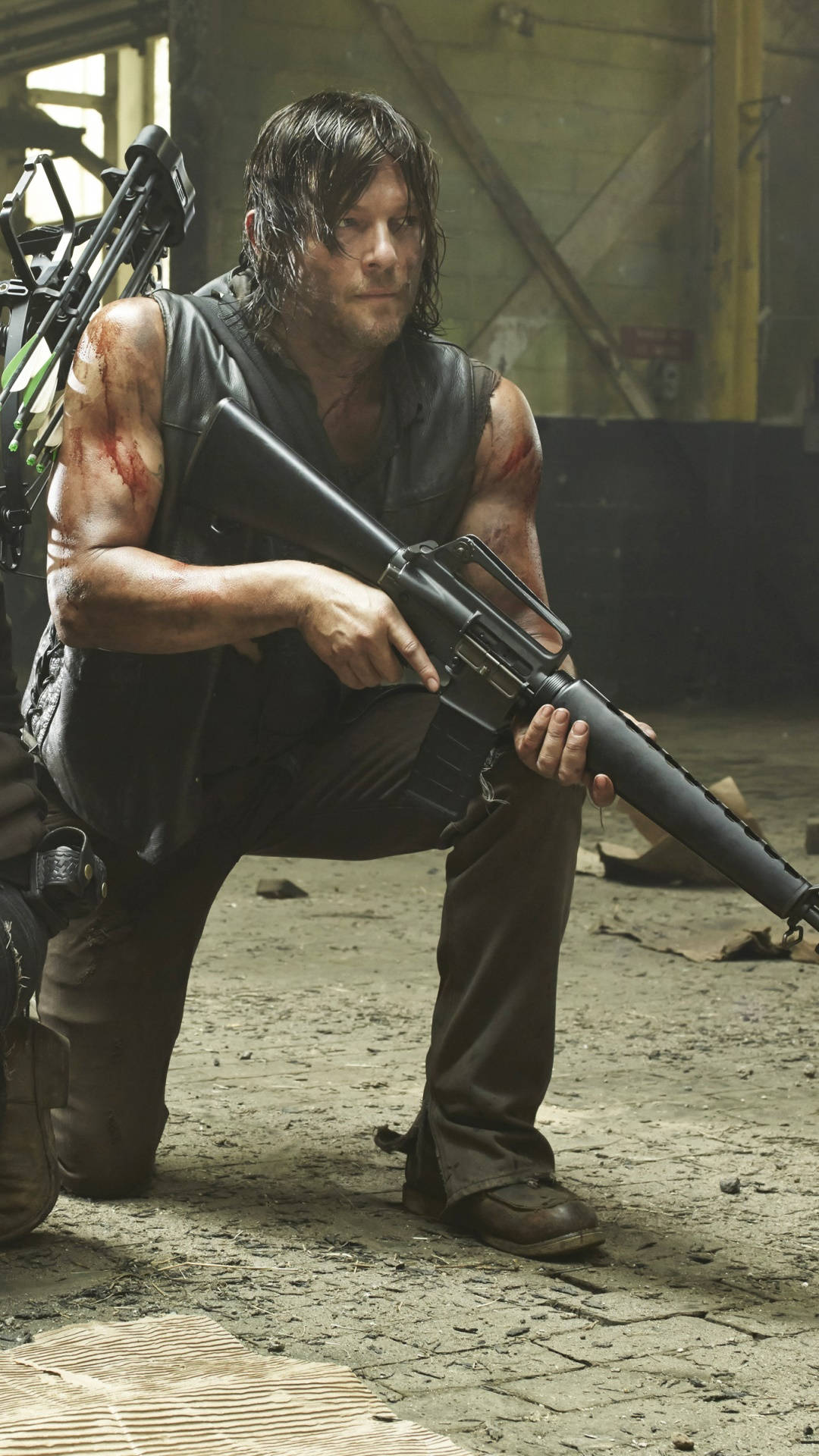 Daryl Dixon Of The Walking Dead, Ready For Action Background