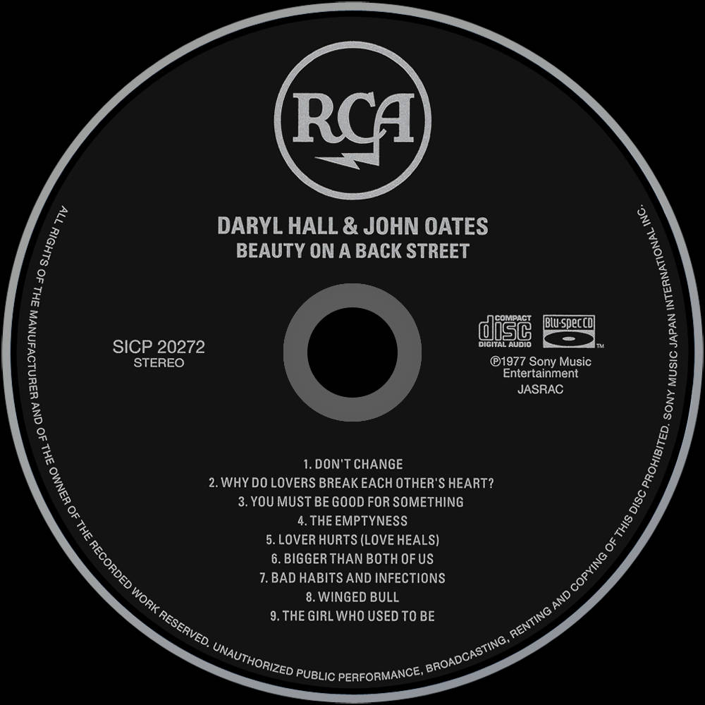 Daryl Hall And John Oates Studio Album Cd Background