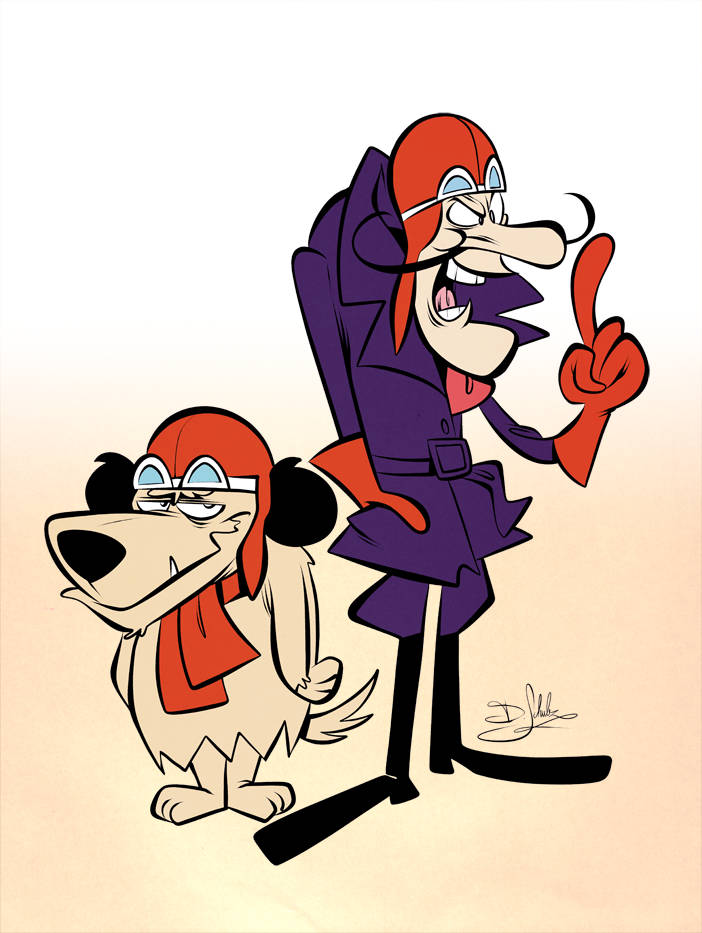Dastardly And Muttley Graphic Art Background