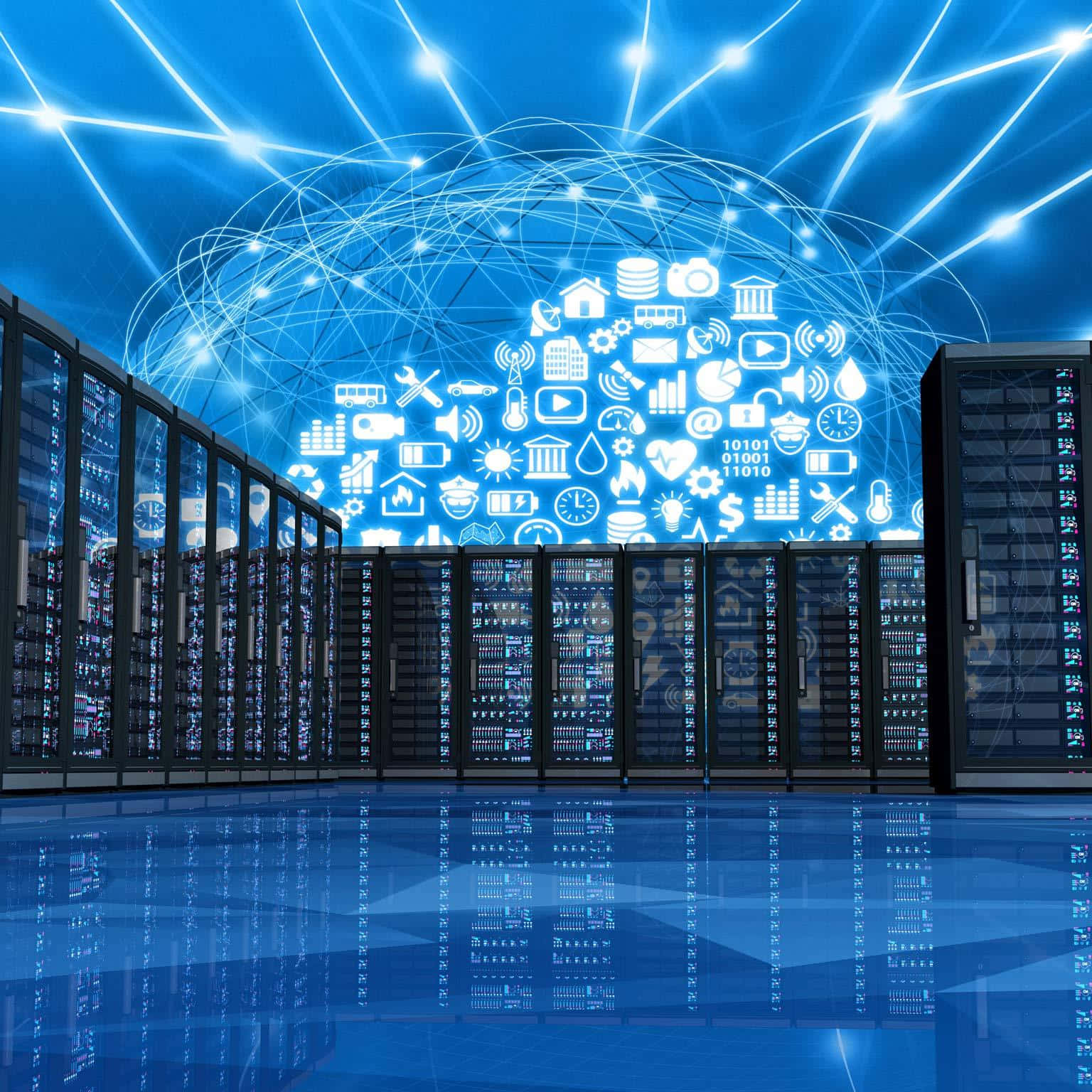 Data Center Cloud Computing Concept Background
