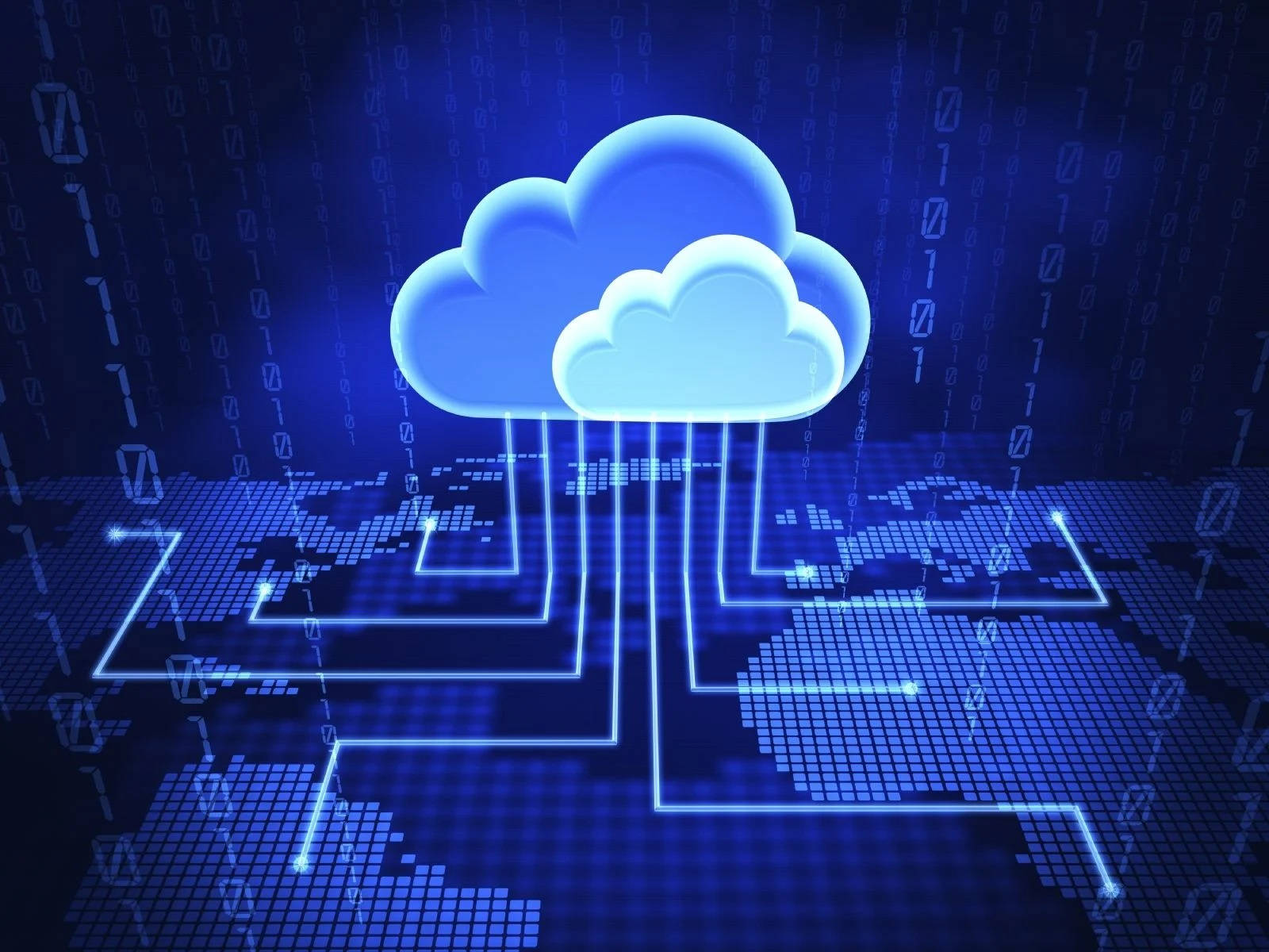 Data Cloud Storage Country Flow Chart Background