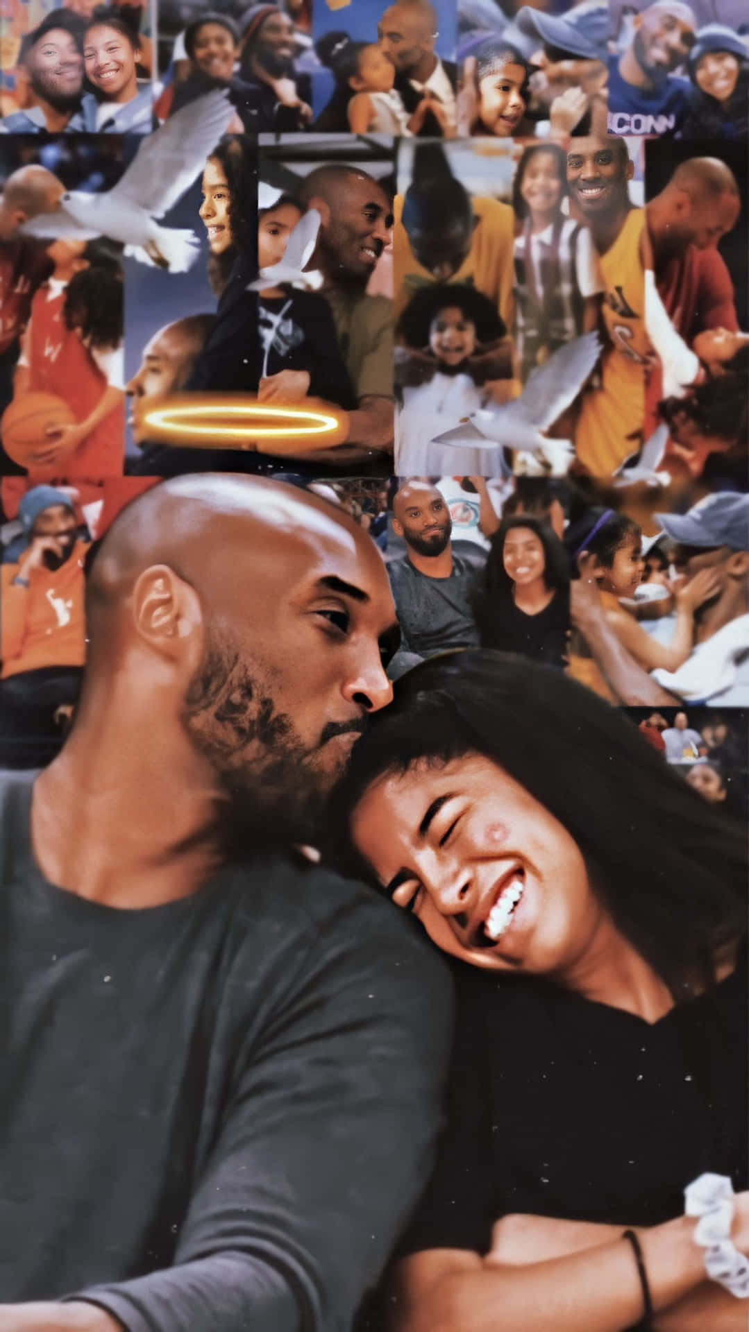 Daughter And Kobe Bryant Phone Background