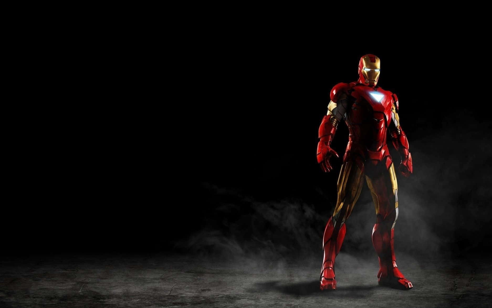 Daunting Iron Man Black And White Background