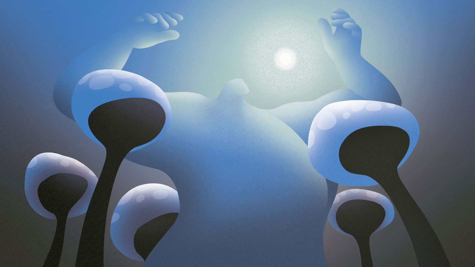 Daunting Soft White Man Background