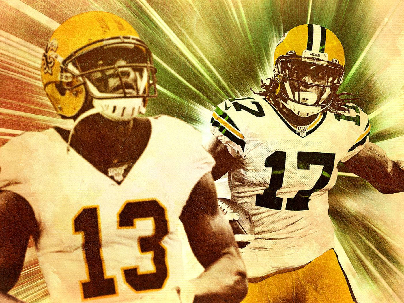 Davante Adams And Allen Lazard Background