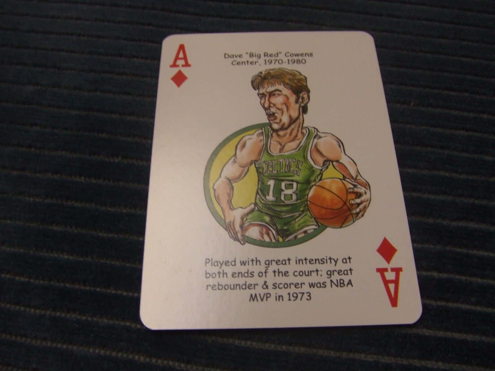 Dave Cowens In Ace Of Diamonds Playing Card Background
