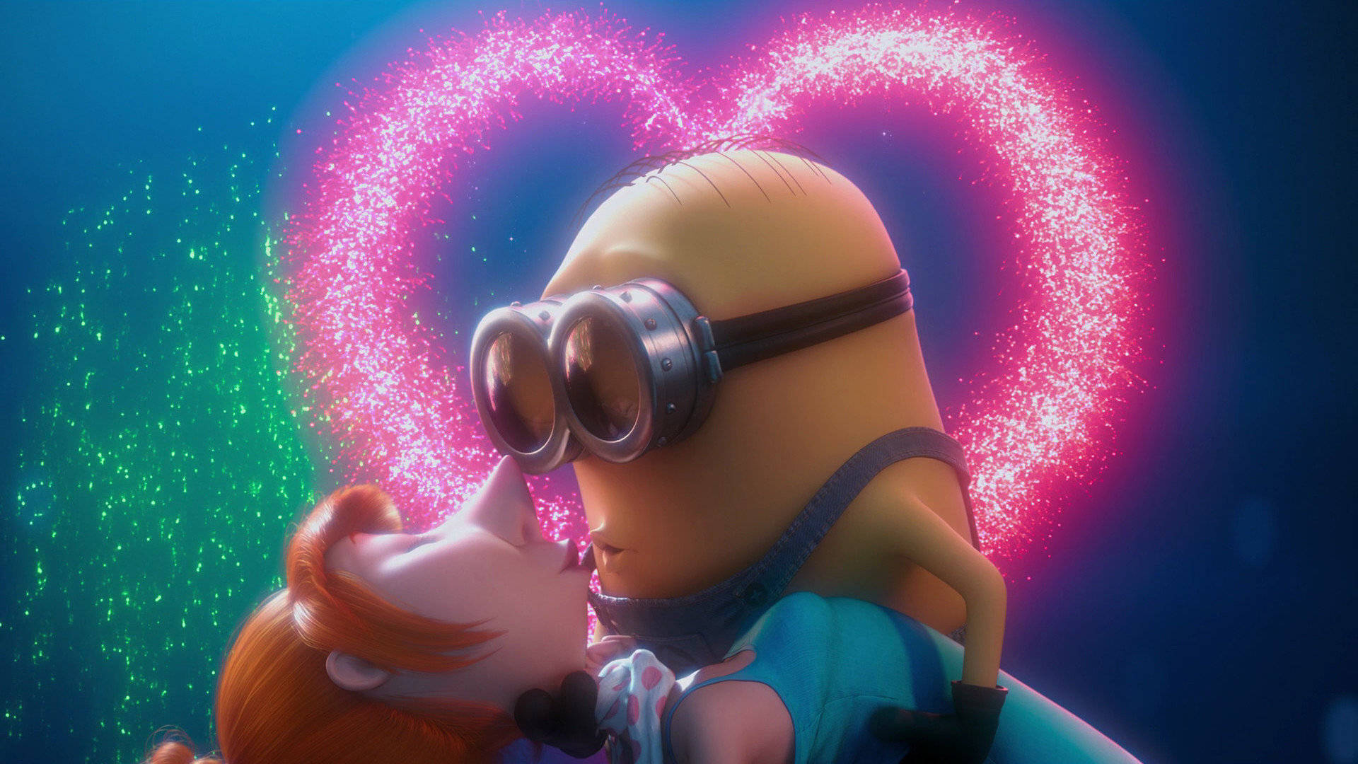 Dave Kissing Lucy Despicable Me 2 Background