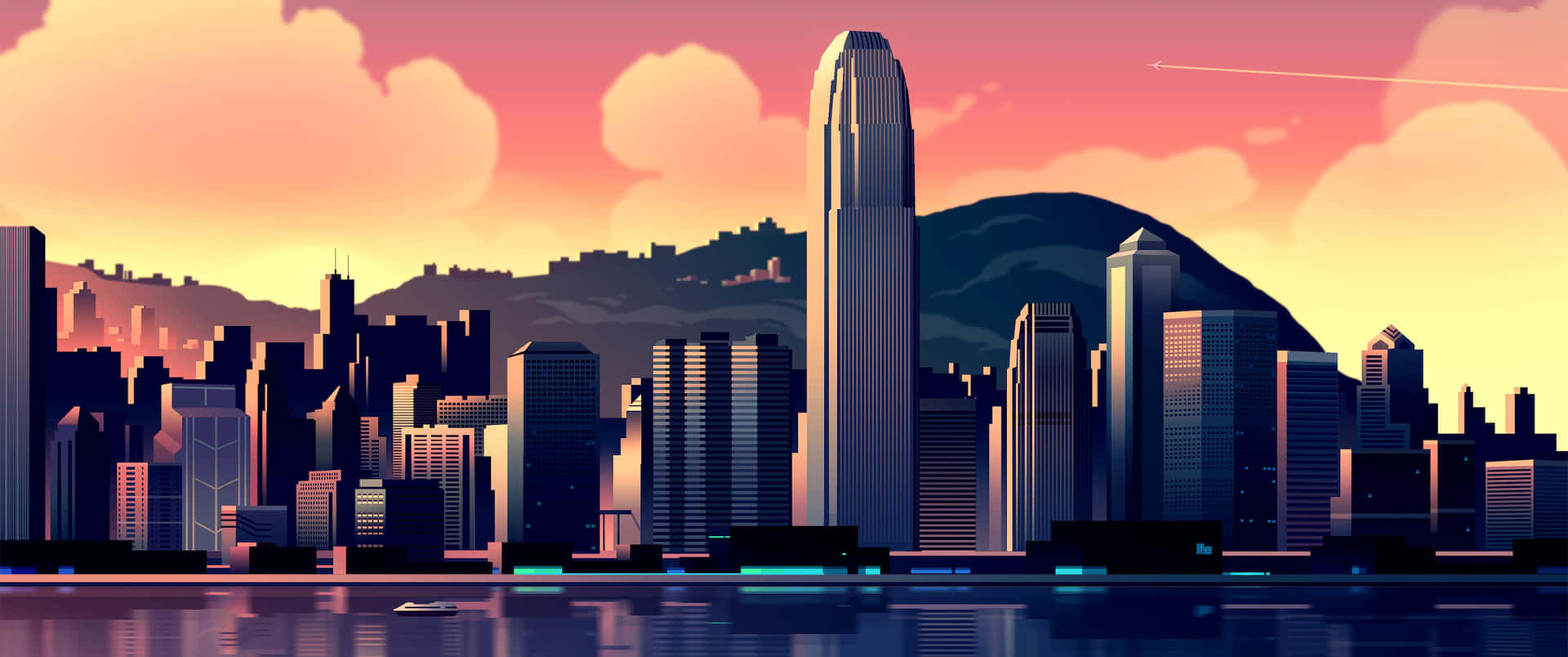 Dave2d Hongkong Skyline Background