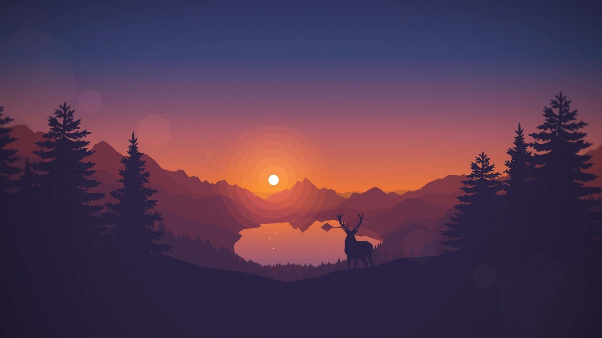 Dave2d Lake Sunset Background