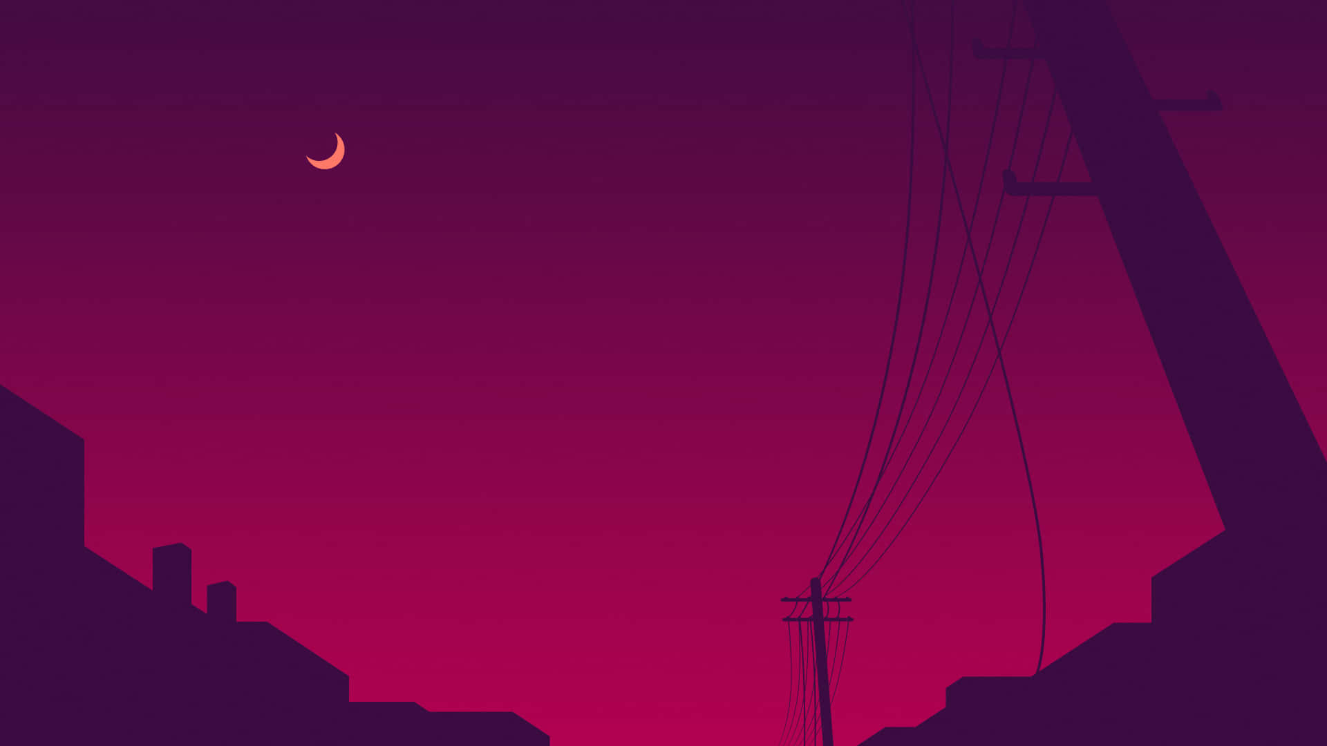 Dave2d Violet Night Sky Silhouette Background