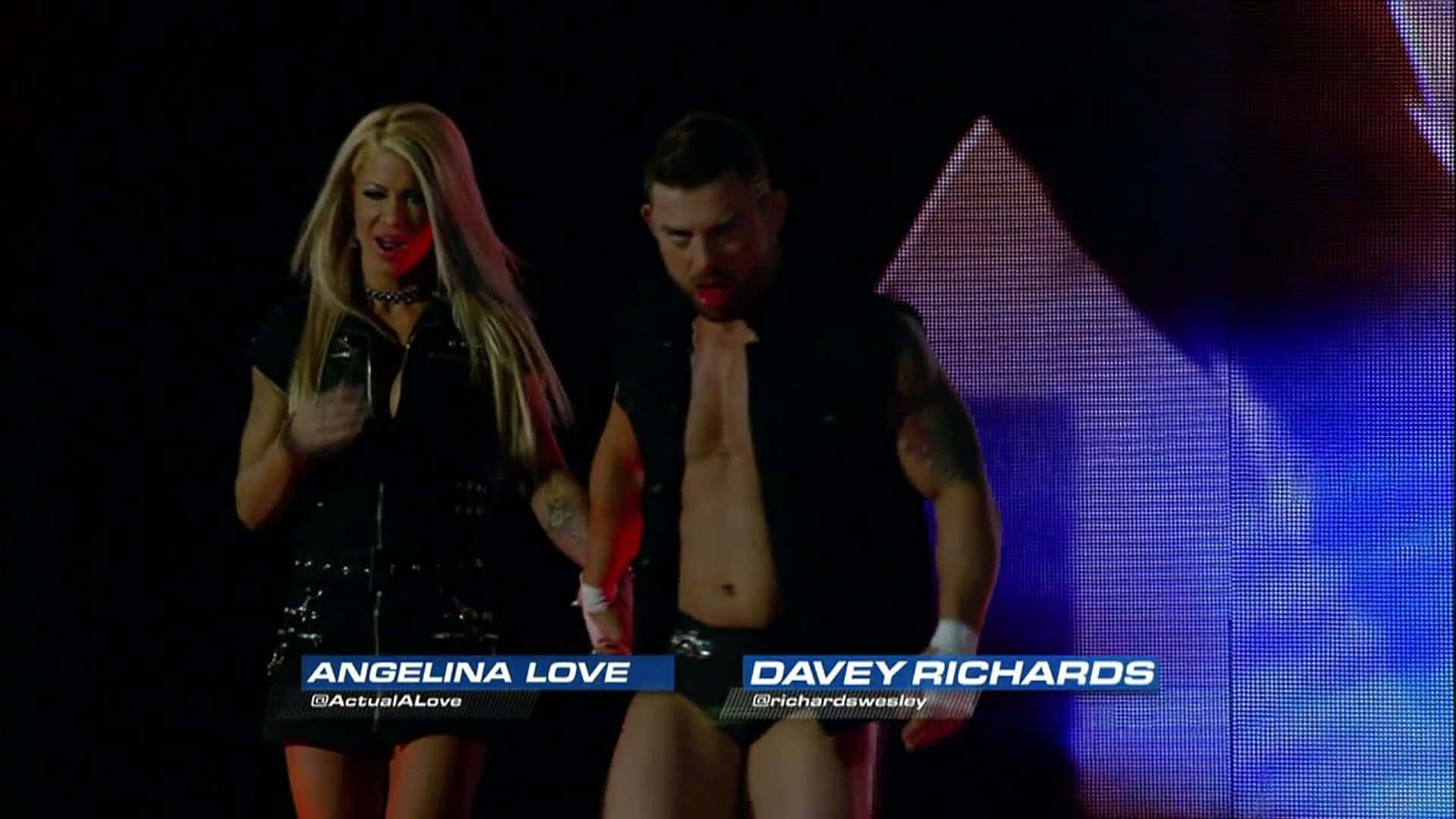 Davey Richards Angelina Love Impact Grand Background