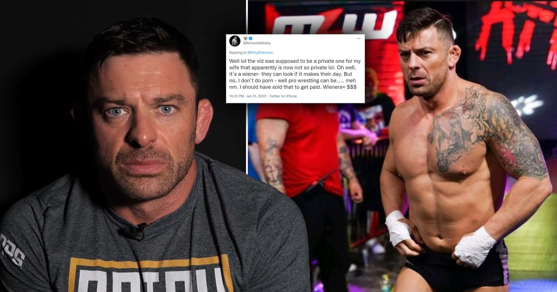 Davey Richards Photo Leak Tweet Background