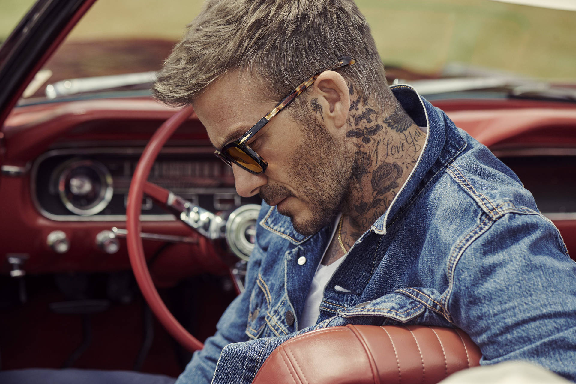 David Beckham Embraces His Love Of Eyewear Background