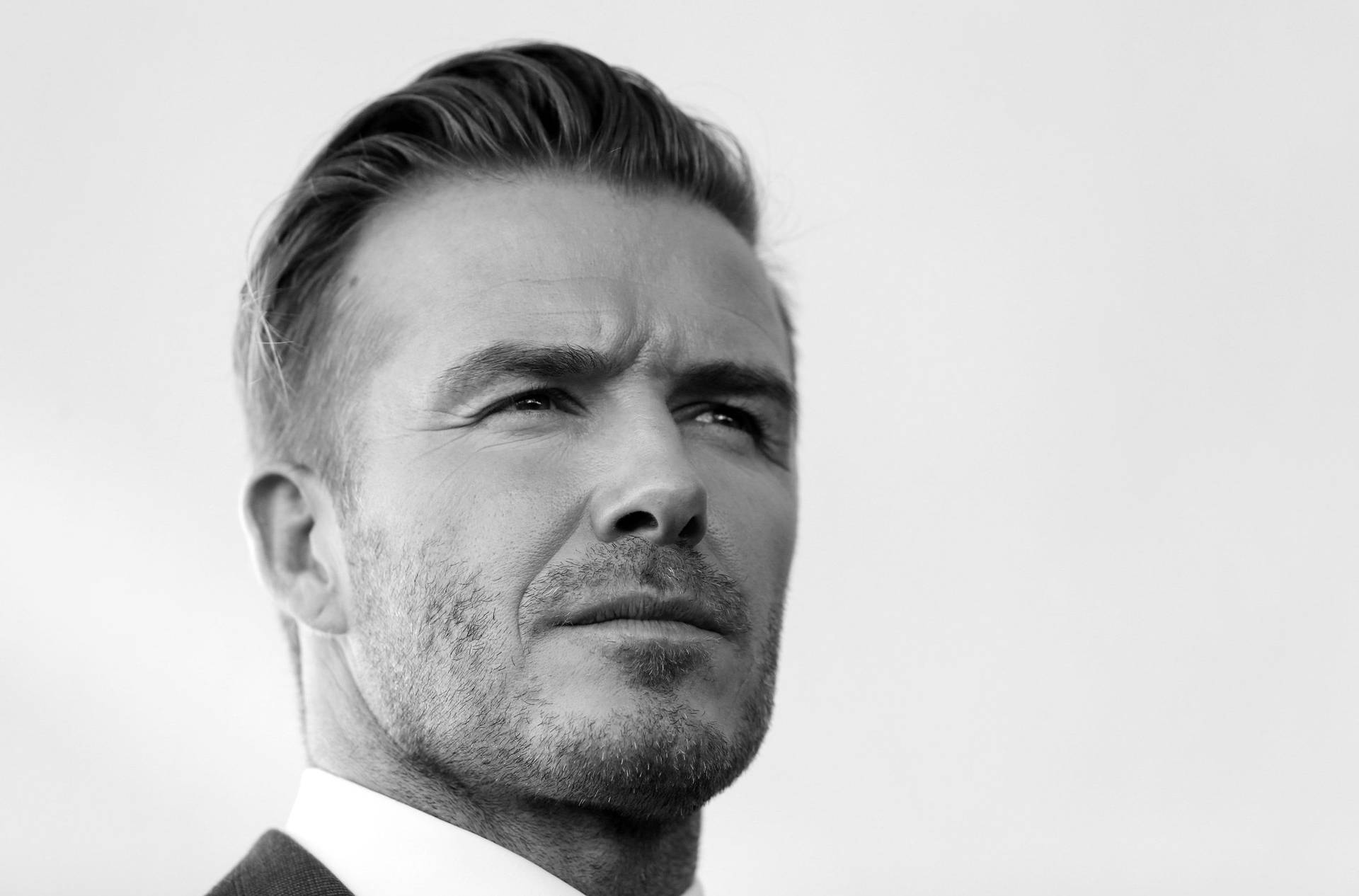 David Beckham Looking Dapper In Black And White Background