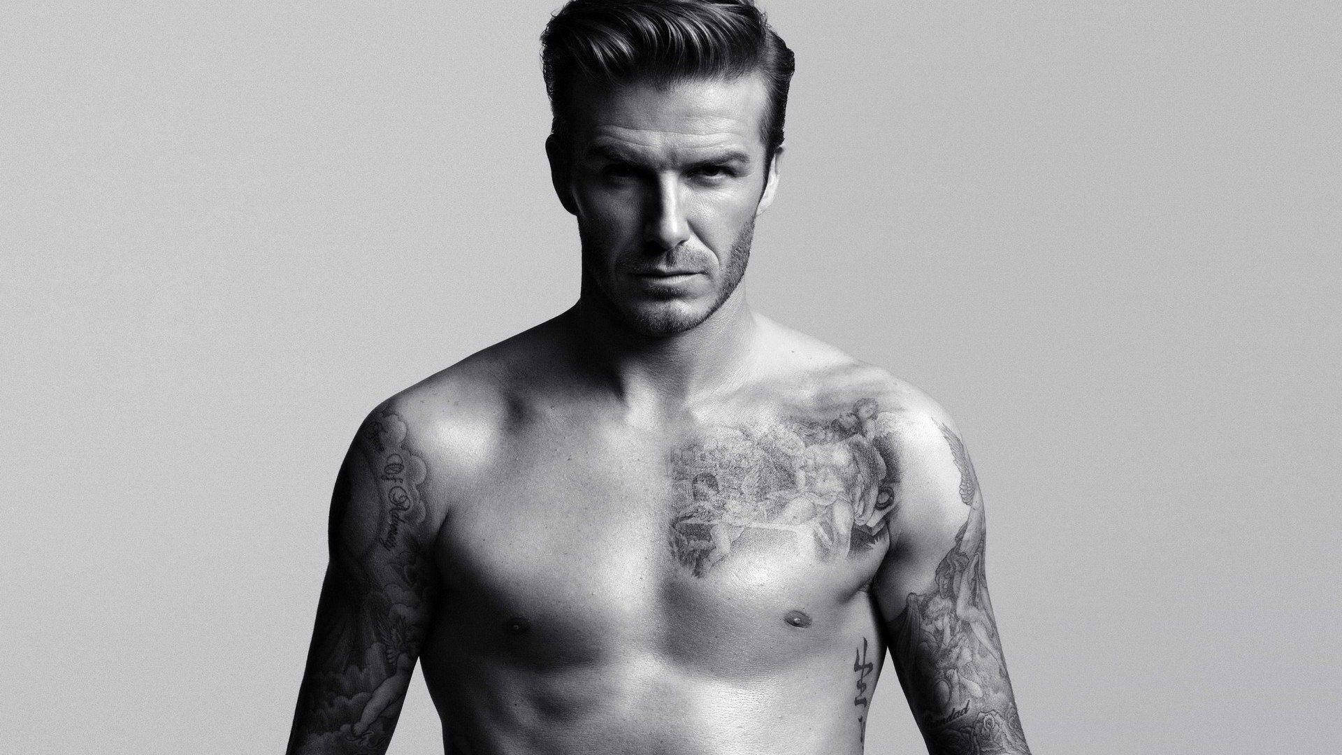 David Beckham Shirtless Portrait Background