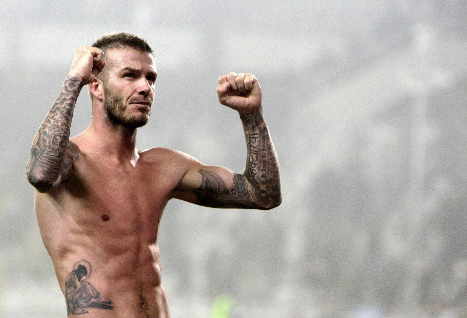 David Beckham Strips Down Background