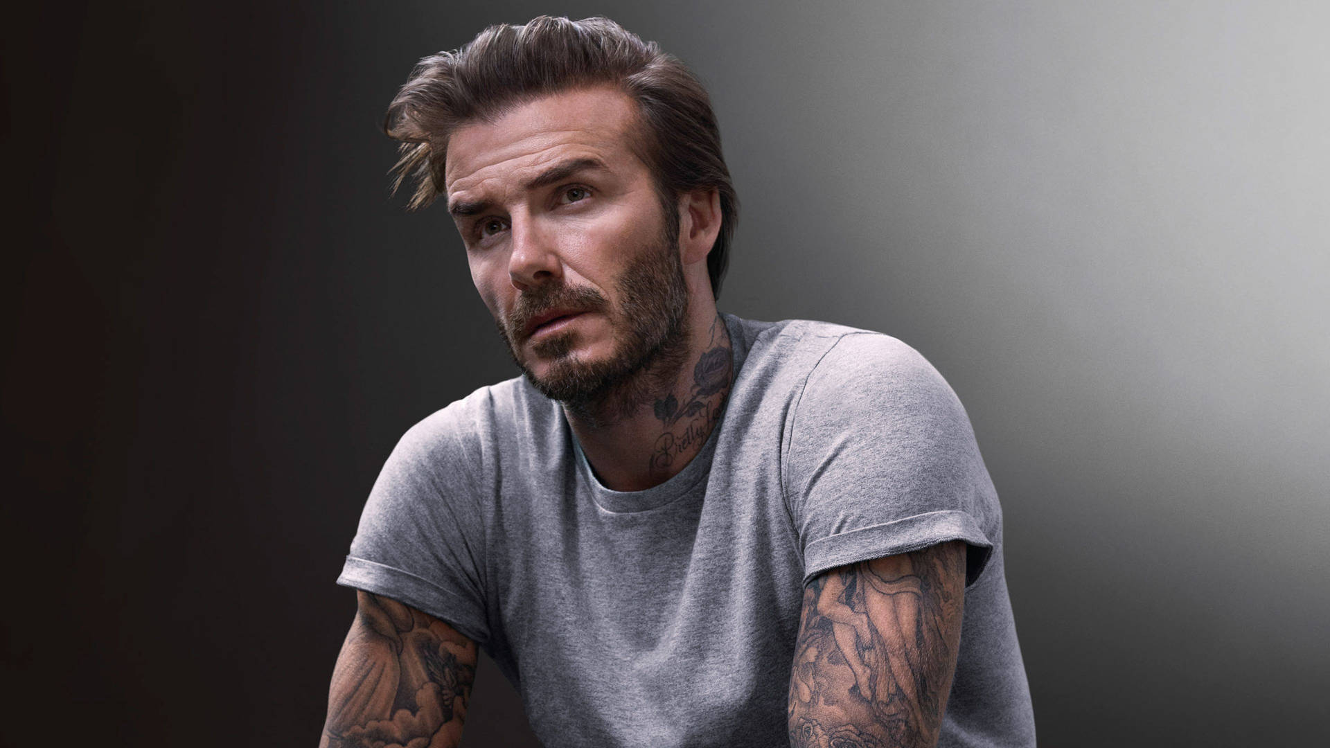 David Beckham Wearing His Iconic Style For H&m's Bodywear Collection. Background